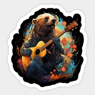 Sea Lion Playing Guitar Sticker